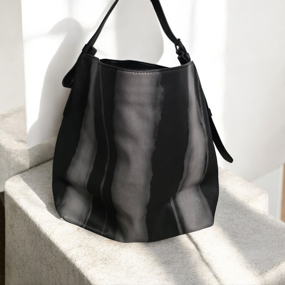Urban Expressions Handbags - Urban Expressions Black and Gray Hobo Bag